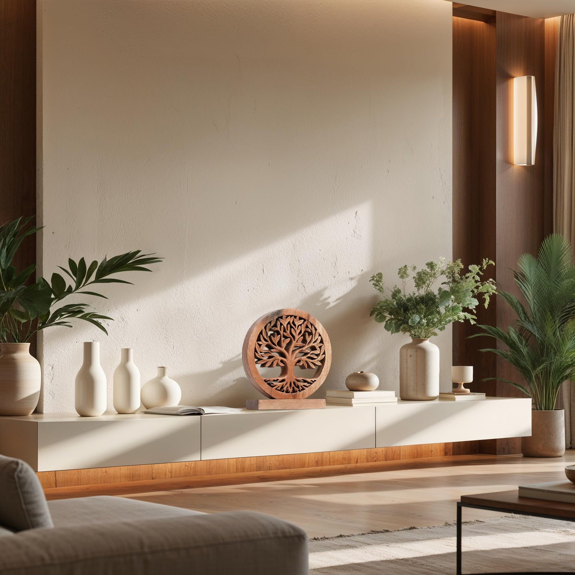 Cloverly Tree of Life Wooden Sculpture – Handmade Decorative Art | Decozen Luxe, Gift for Mom