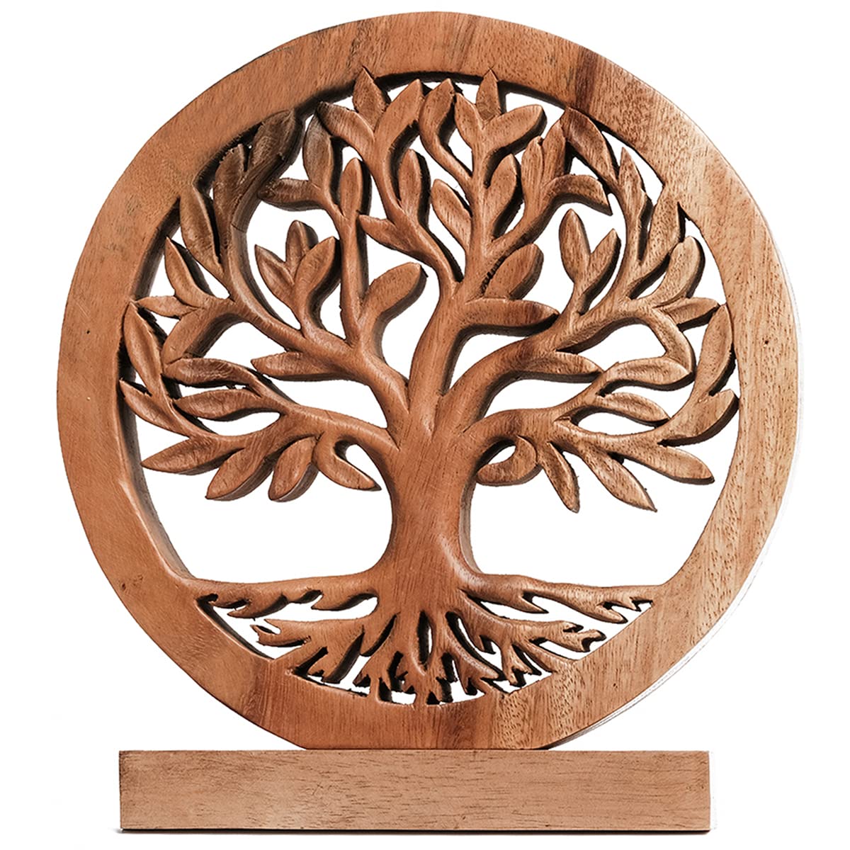 Cloverly Tree of Life Wooden Sculpture – Handmade Decorative Art | Decozen Luxe, Gift for Mom