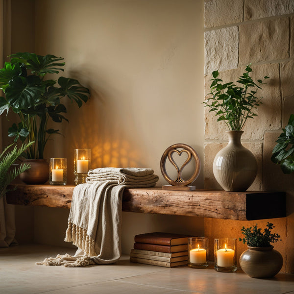 Solid Wood Heart Sculpture - Unique Gift from Daughter, Son, Husband - Perfect for Home, Mantel, Fireplace, and Foyer Decor - Tabletop Accent Decozen