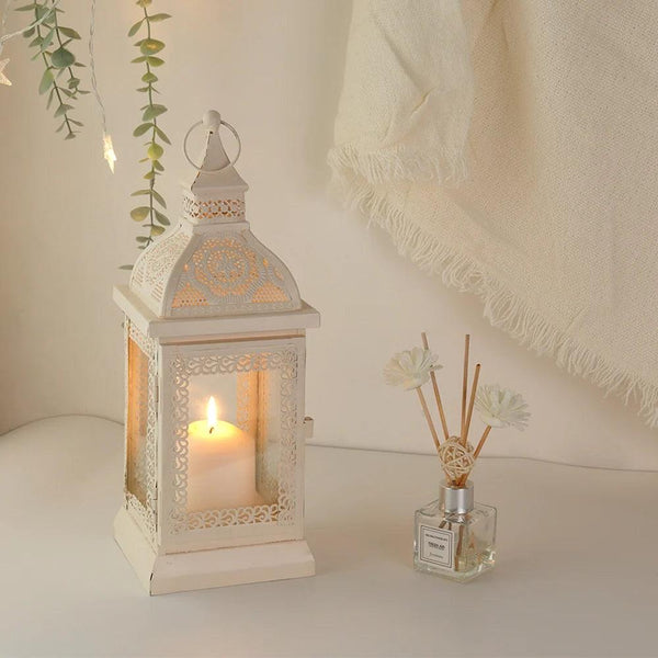 19'' High Decorative Hanging Lantern (Cream)