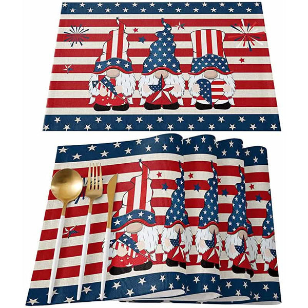 Patriotic Stars Placemats Set