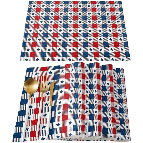 Patriotic Stars Placemats Set
