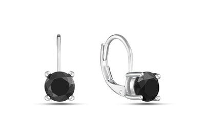 Lab Created Round LeverBack Earrings - 4 Colors