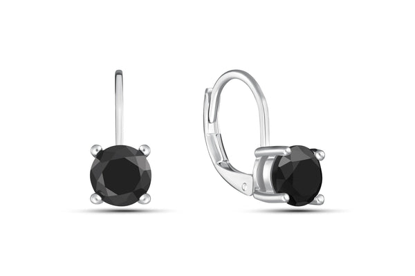 Lab Created Black Sapphire LeverBack Earrings - Gifts for You 'n Me