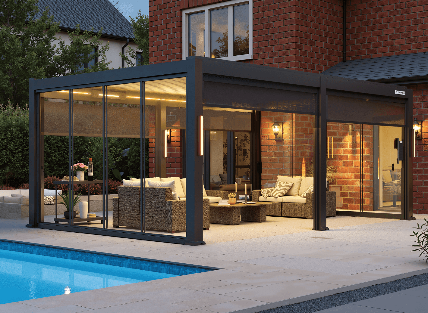 FlexPatio POWER+ Motorized Pergola FlexPatio