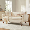 Modern Beige Loveseat – Mid-Century Comfort & Style for Any Space