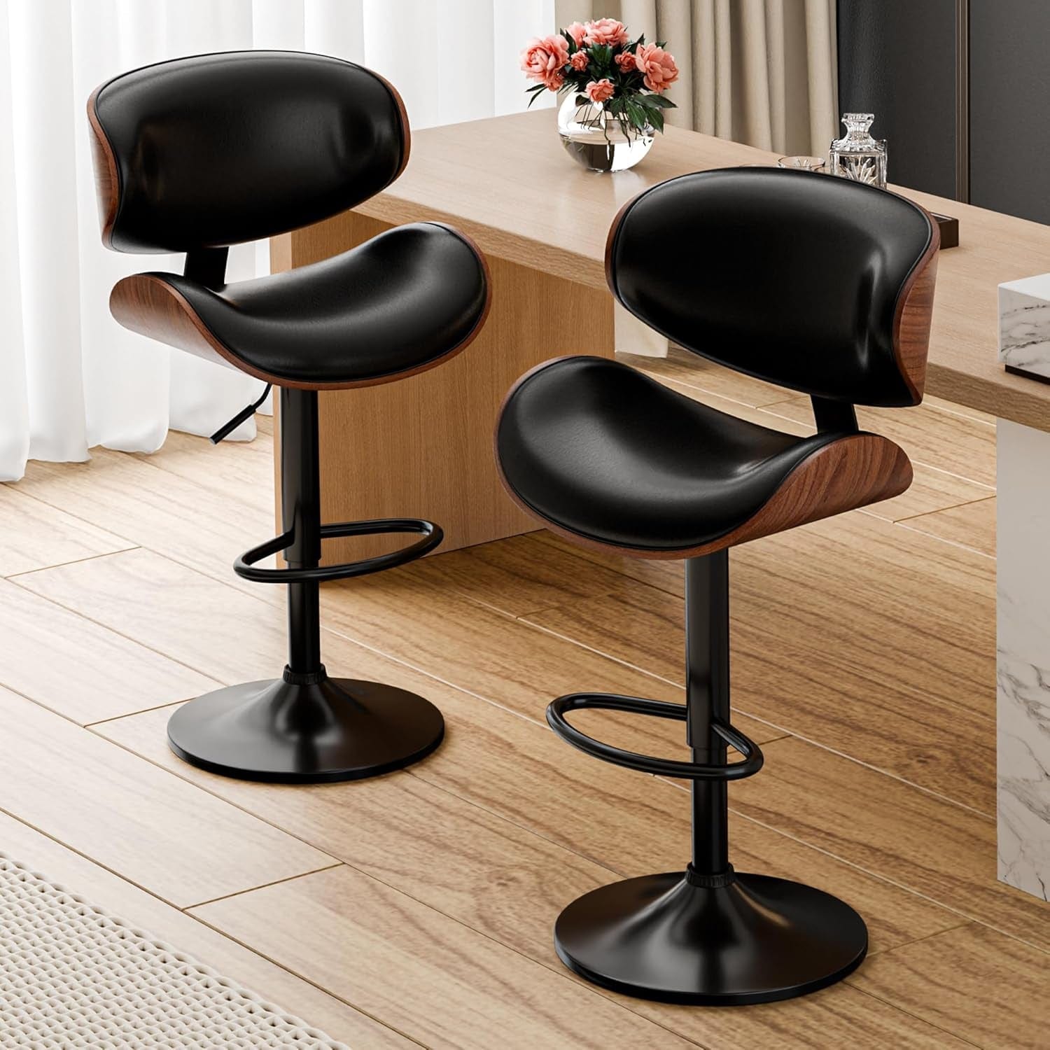 Modern Adjustable Swivel Bar Stools – Stylish Comfort for Every Space