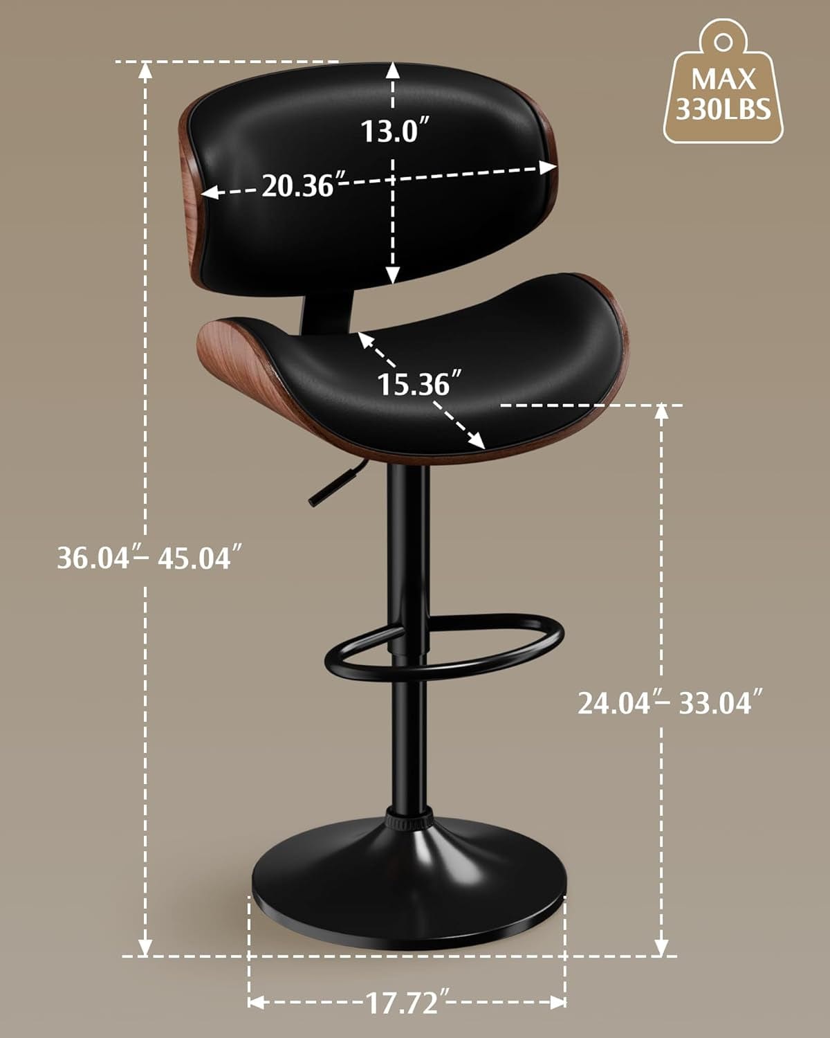 Modern Adjustable Swivel Bar Stools – Stylish Comfort for Every Space