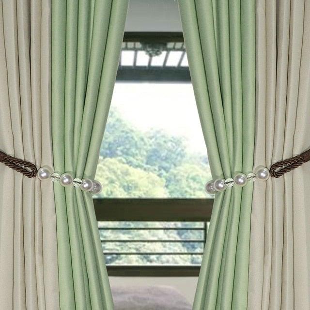 Pearl Curtain Tieback Bling Pearl Bandage Accessories Curtains Holder Buckle Tie Rope Home Decorative Curtain Tieback Decorative Drapery Holdbacks Rope Holder For Home Office 53cm