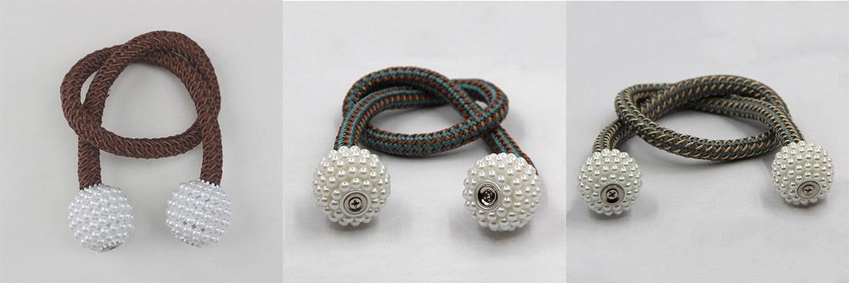 Pearl Magnetic Curtain Clip Curtain Holder Tieback Buckle Clips Hanging Ball Buckle Tie Back Curtain Accessories Home Decor  Decorative Curtain Holdbacks Crystal Tie Backs For Curtains Curtain Holders For Window Draperies