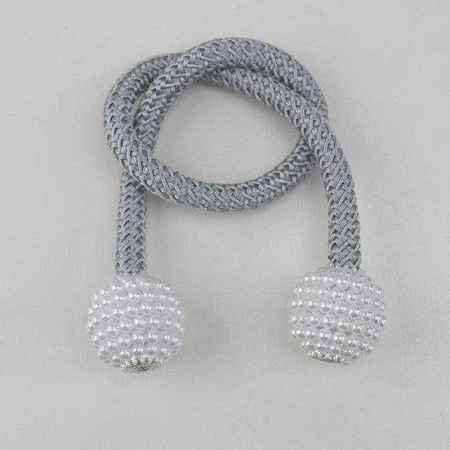 Pearl Magnetic Curtain Clip Curtain Holder Tieback Buckle Clips Hanging Ball Buckle Tie Back Curtain Accessories Home Decor  Decorative Curtain Holdbacks Crystal Tie Backs For Curtains Curtain Holders For Window Draperies