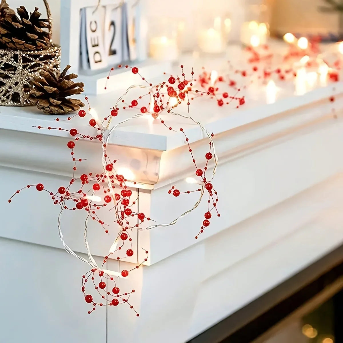 Pearl String Lights, LED, Festive Christmas Decorations