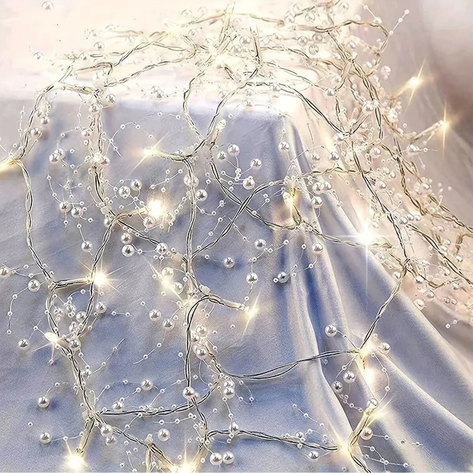 Pearl String Lights, LED, Festive Christmas Decorations