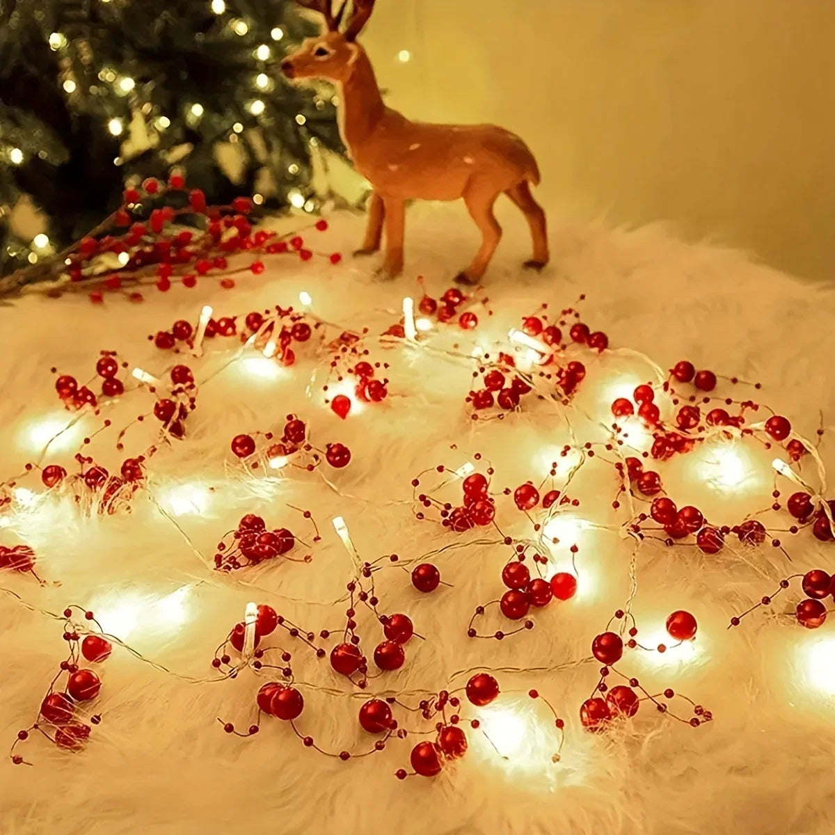 Pearl String Lights, LED, Festive Christmas Decorations