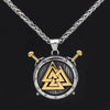 Vikings Valknut and Sword Stainless Steel Necklace