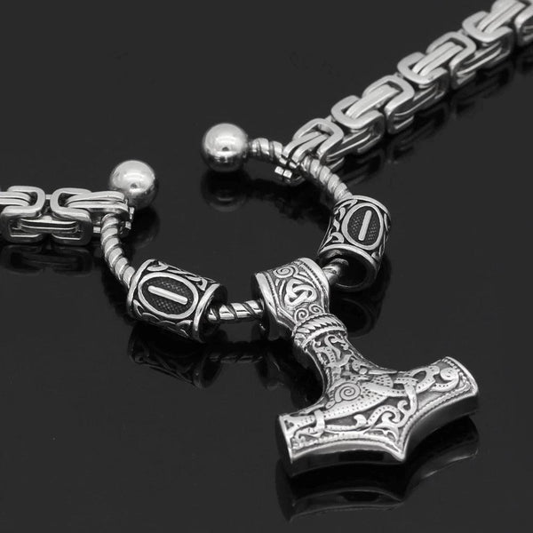 Vikings Hammer of Thor Stainless Steel Necklace