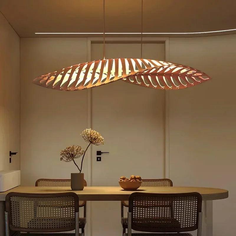 Pendant Lamp - Minimalist Wood Fish Bone
