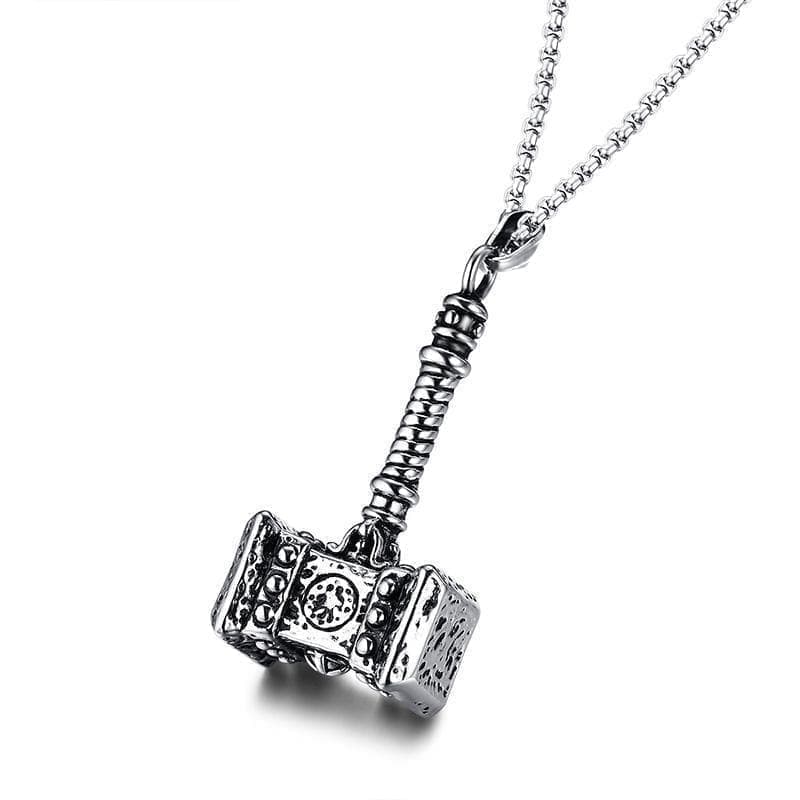 Vikings Thor's Hammer Stainless Steel Pendant Necklace