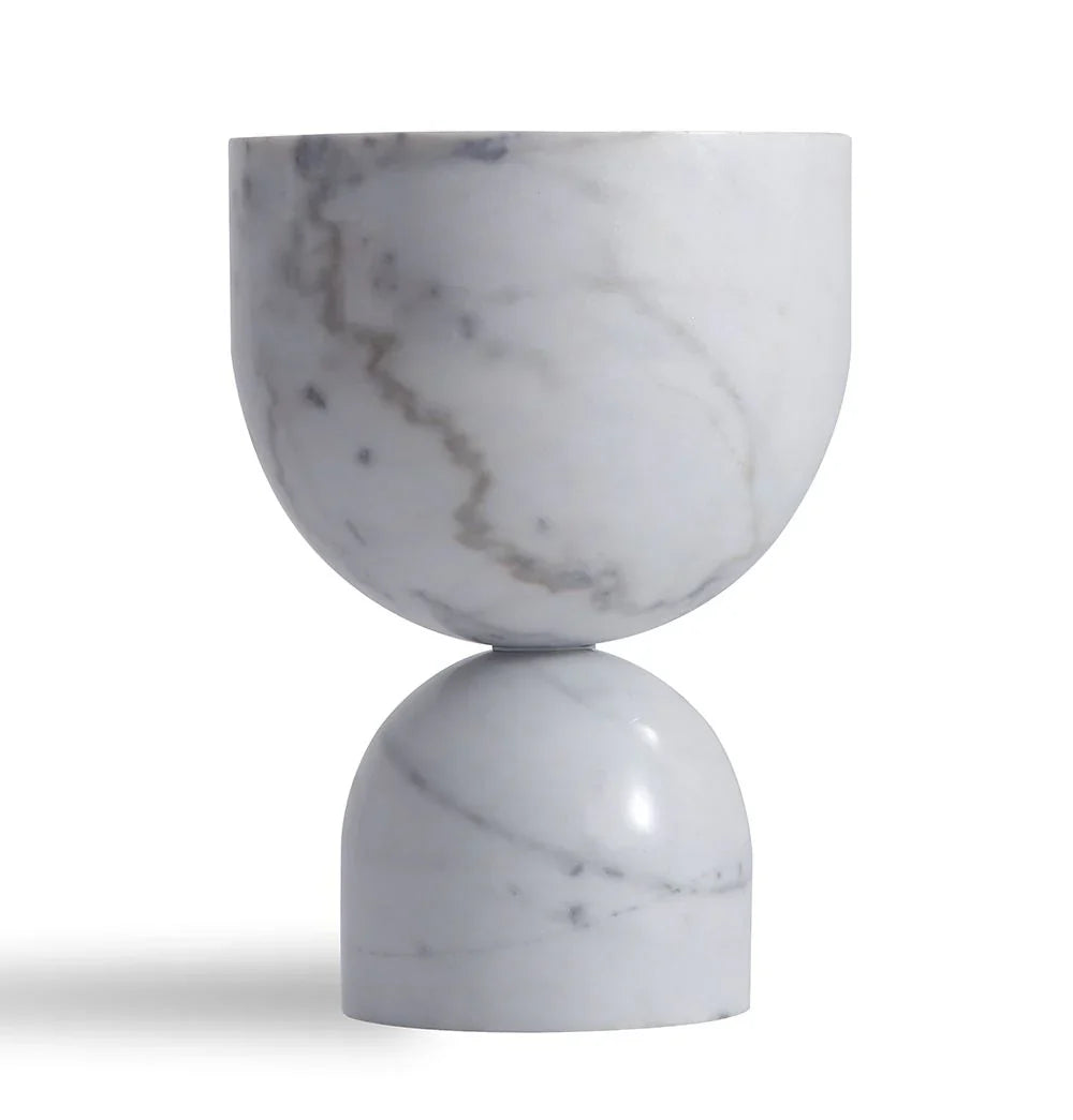 Penelope White Marble Side Table