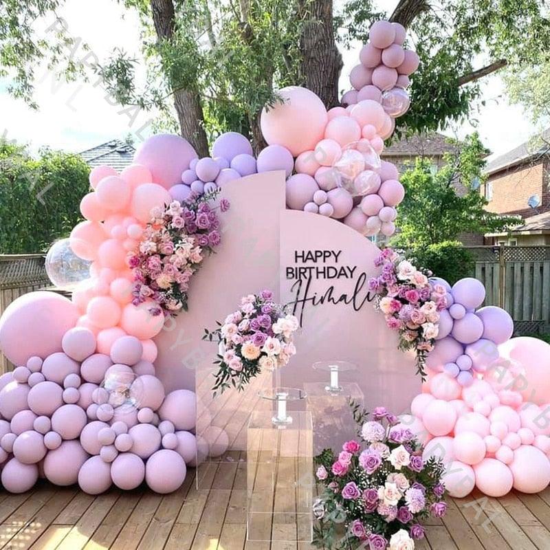 Perfect Set Of Pink Purple Balloon Set Arch Garland Kit For Wedding Birthday Anniversary Balloons For Party Decorations