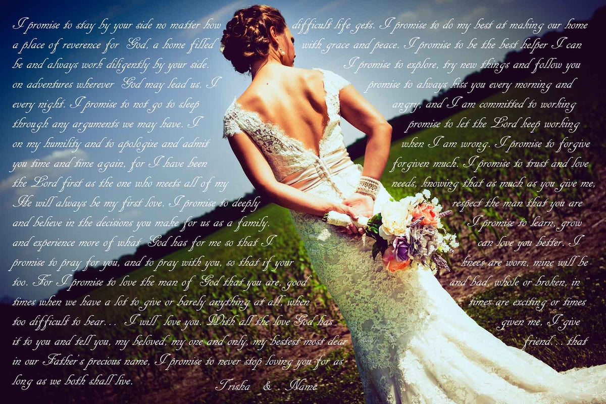 1st Anniversary Gift - A Personalized Word Art Canvas