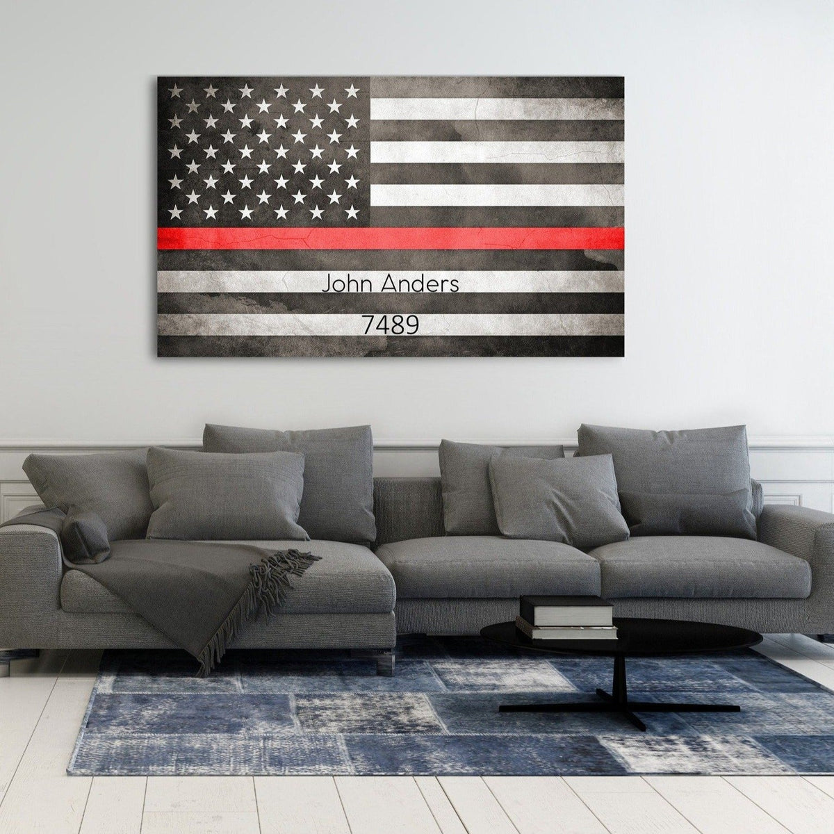 Thin Red Line - A Personalized Gift For Firefighter