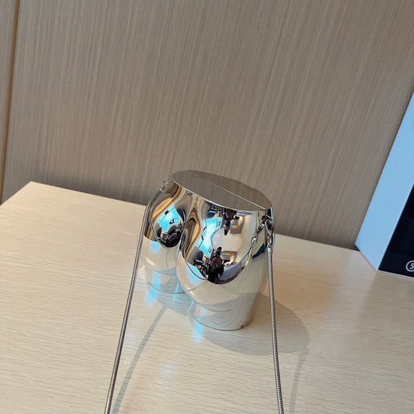 Personalized funny butt metal bag mini coin lipstick bag niche crossbody bag