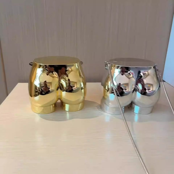 Personalized funny butt metal bag mini coin lipstick bag niche crossbody bag