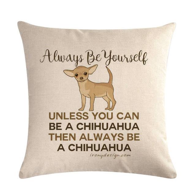 Pet Dog Elegant Design Linen Cotton Throw Pillow Covers Dog Pattern Cotton Throw Pillow Covers Car Sofa Cushion Cover Pillowcases Couch Cushion Cover Home Sofa Bed Decorative Pillows