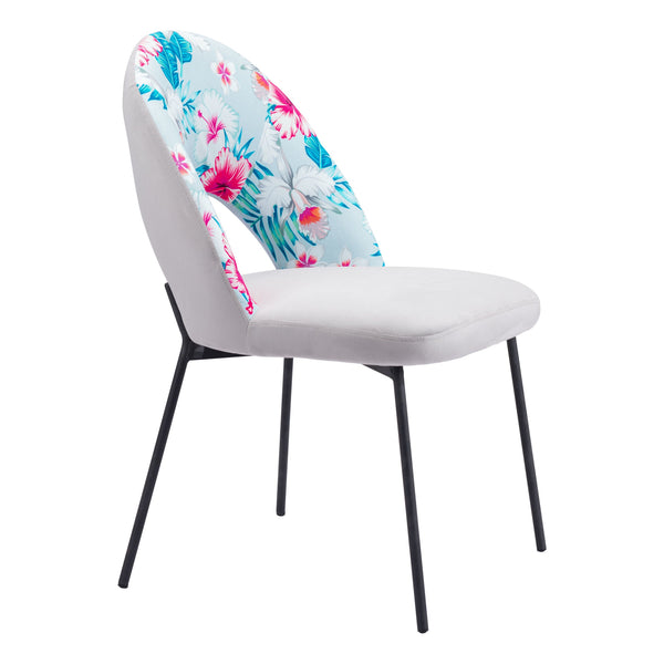 Torrey Dining Chair (Set of 2) Multicolor Print & Gray