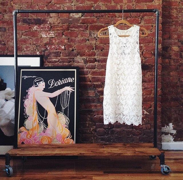Clothing rack with distressed wood platforms - Gifts for You 'n Me