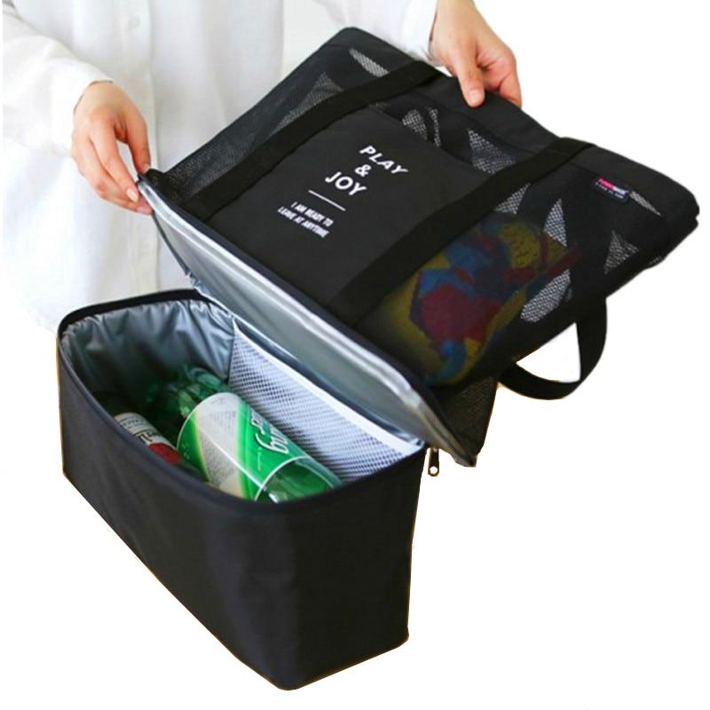 Picnic Cooler Bag Portable Food Beer Cooler Multifunction Hands Baby Diaper Bags Bottles Food Organizer Ice Bag