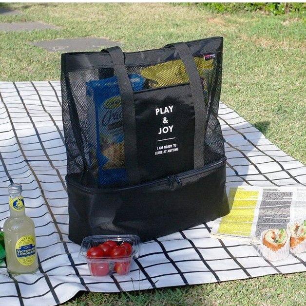 Picnic Cooler Bag Portable Food Beer Cooler Multifunction Hands Baby Diaper Bags Bottles Food Organizer Ice Bag