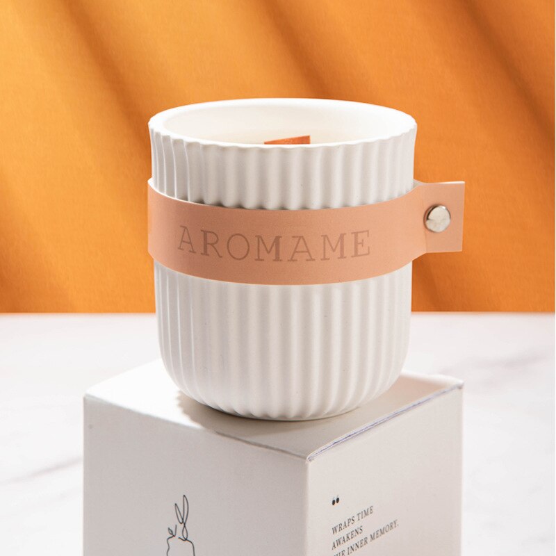 Aromame Romantic Scented Soy Wax Aromatherapy Potpourri Pillar Candle