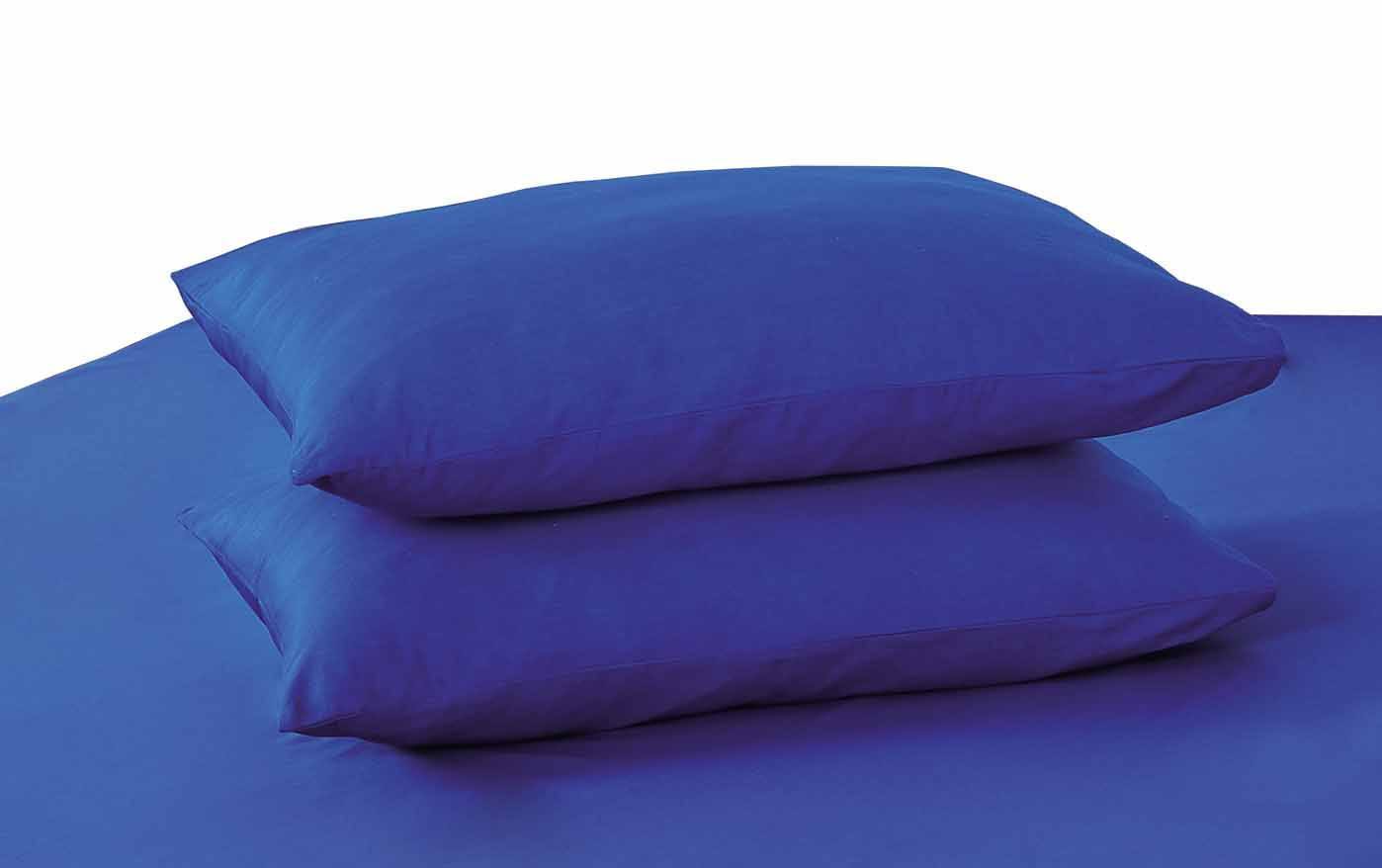 Tache 100% Cotton Solid  Blue Cotton Pillowcase