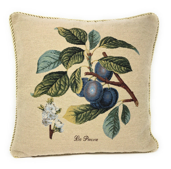 DaDa Bedding Set of 2-Pieces Sugar Plum Fruits Garden Tapestry Throw Pillow Covers w/ Inserts, 18