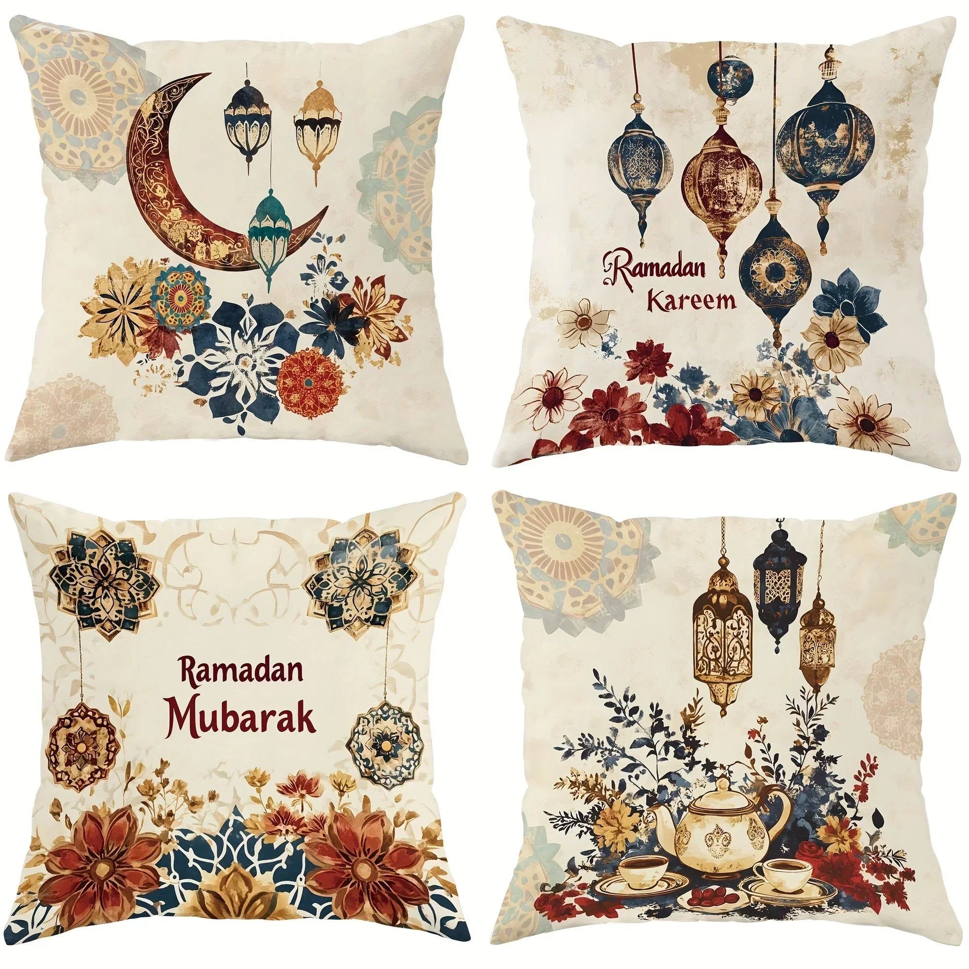 Pillowcase - Floral Polyester Lantern 45cm
