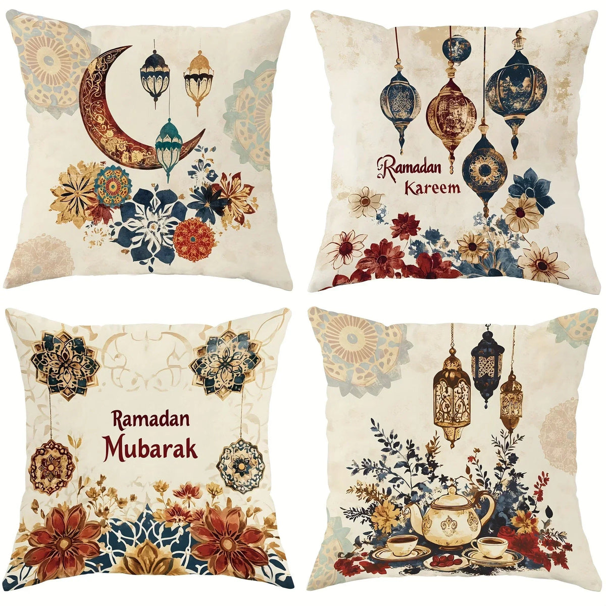 Pillowcase - Floral Polyester Lantern 45cm