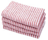 Red Pinstripe Linen Napkins - Set of 4, 8 & More - 18x18" / Set of 8
