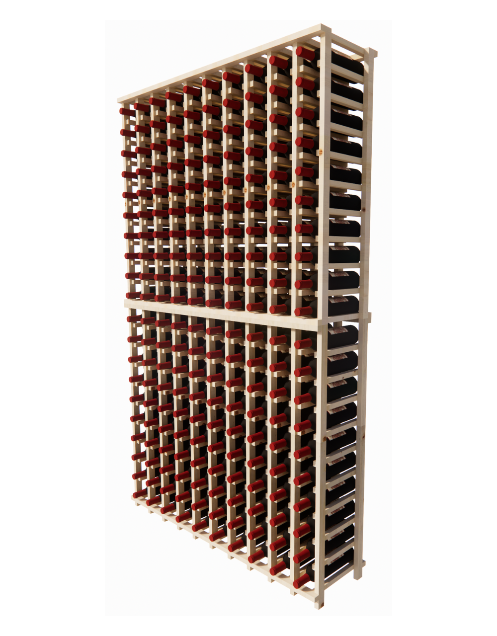 Wine Racking 10 Column Display Customizable Standard Bottle Storage