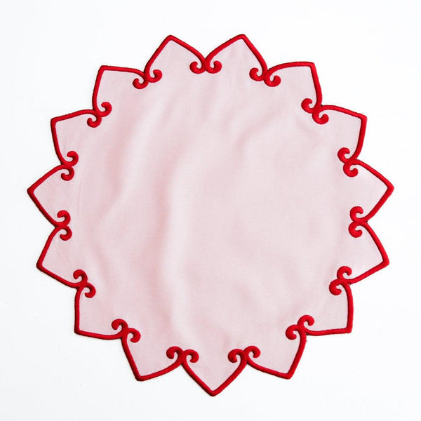 ASHBURY PINK CROWN FABRIC PLACEMAT (Set Of 4)