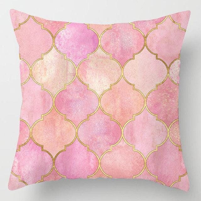 Pink Feather Pillowcase Decorative Sofa Cushion Case Bed Pillow Cover Soft Decorative Square Throw Pillow Cover Cushion Covers Pillow Case Home Decor Decorations for Sofa Couch Bed Chair Home Decor Car Cushion Cover Cute Pillow Case 45X45CM
