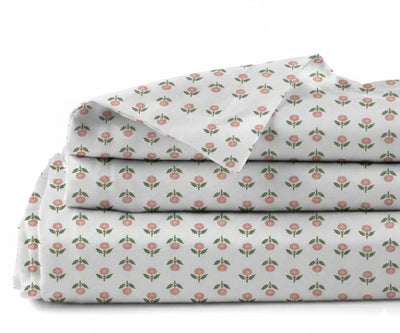 Printed Linen Sheet Set – 100% Linen Bedding
