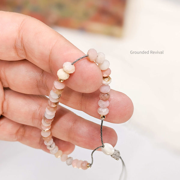 Pink Opal Tasbih Bracelet | Women's Prayer Beads - 33 Disc Beads, 6mm