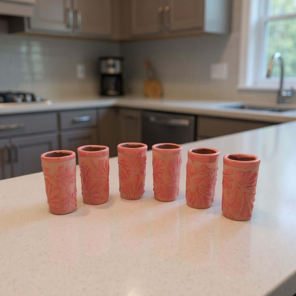 Pink Talavera Shot Glass | Handmade Ceramic Favor