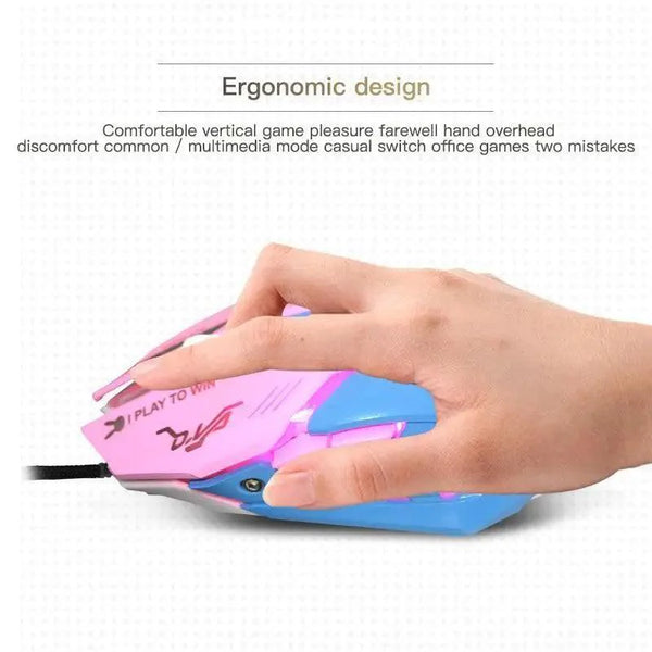 Pink Wired Gaming Mouse Girl Mouse 6 Buttons 3200 DPI USB Computer Mice Gamer Mouse For PC