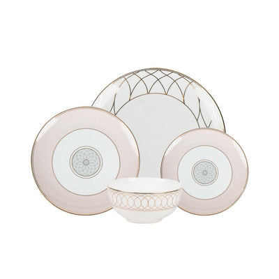 Pink & Gold Dinnerware Set-16 Pieces