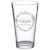 Cabin Christmas 16 oz. Etched Beverage Glass Sets