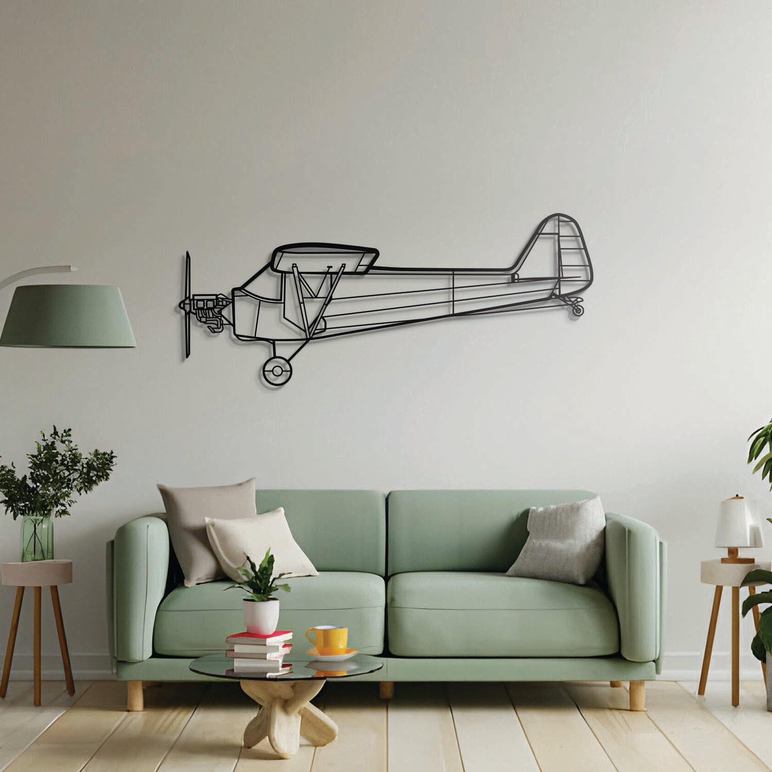 Piper J-3 Cub Metal Aircraft Wall Art - NCP0439