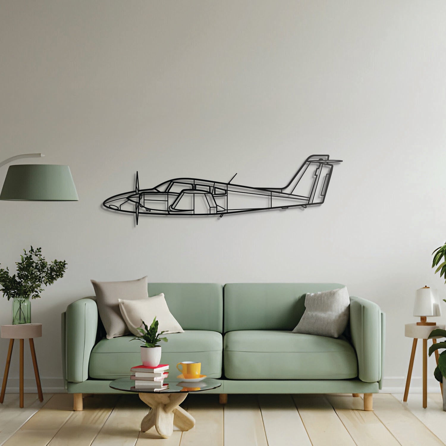PA-44 Seminole Metal Aircraft Wall Art - NCP0189